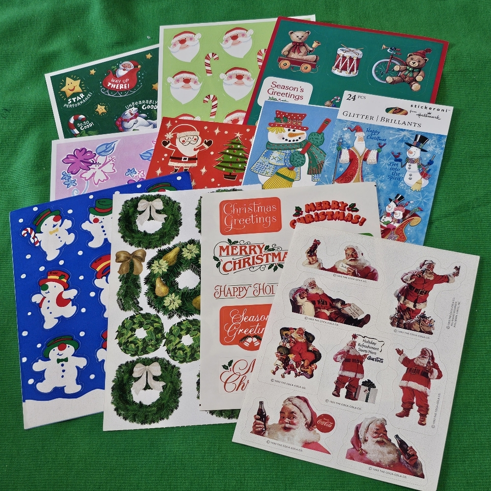 CH5:  Christmas Sticker Bundle  - 11 Sheets - American Greetings Hallmar…